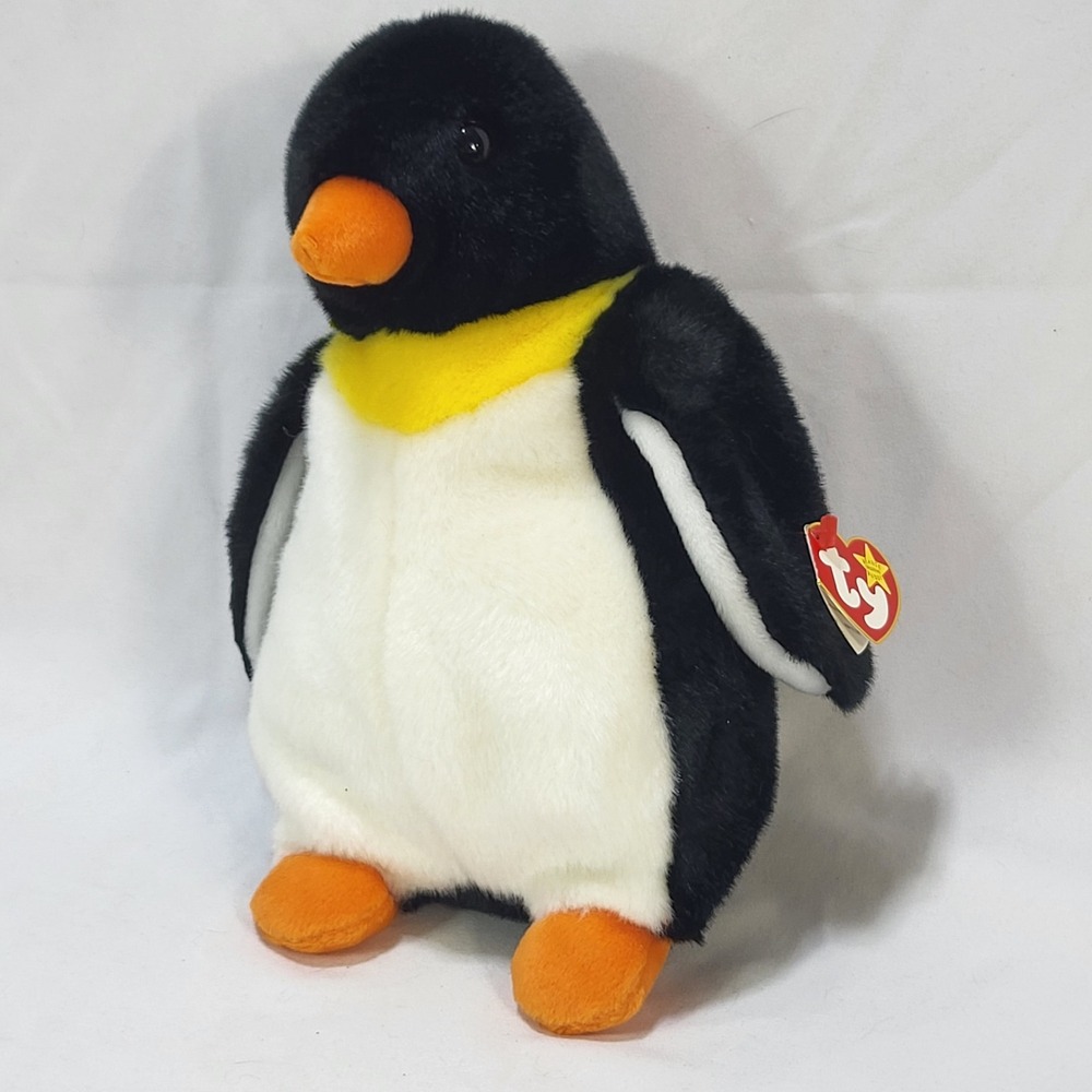 Ty Beanie Buddies Waddle Penguin Plush 10 inch Black White 1998 Retired Toy
